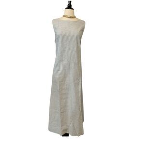 Mislook Women's Sleeveless Maxi Dress Gray Striped Lightweight 2XL